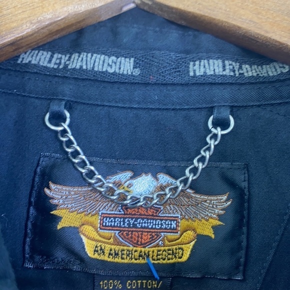 Harley Davidson - Black Short Sleeve Polo With Harley Davidson Above Pocket Med - Picture 9 of 12